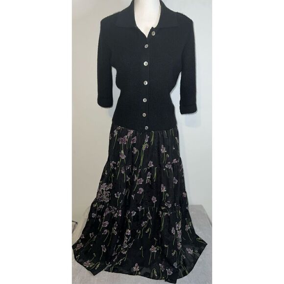 Women’s Black Button Down Cardigan XS - Picture 2 of 7